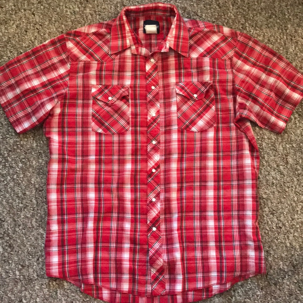 Vintage Men’s Wrangler Plaid Short Sleeve Shirt